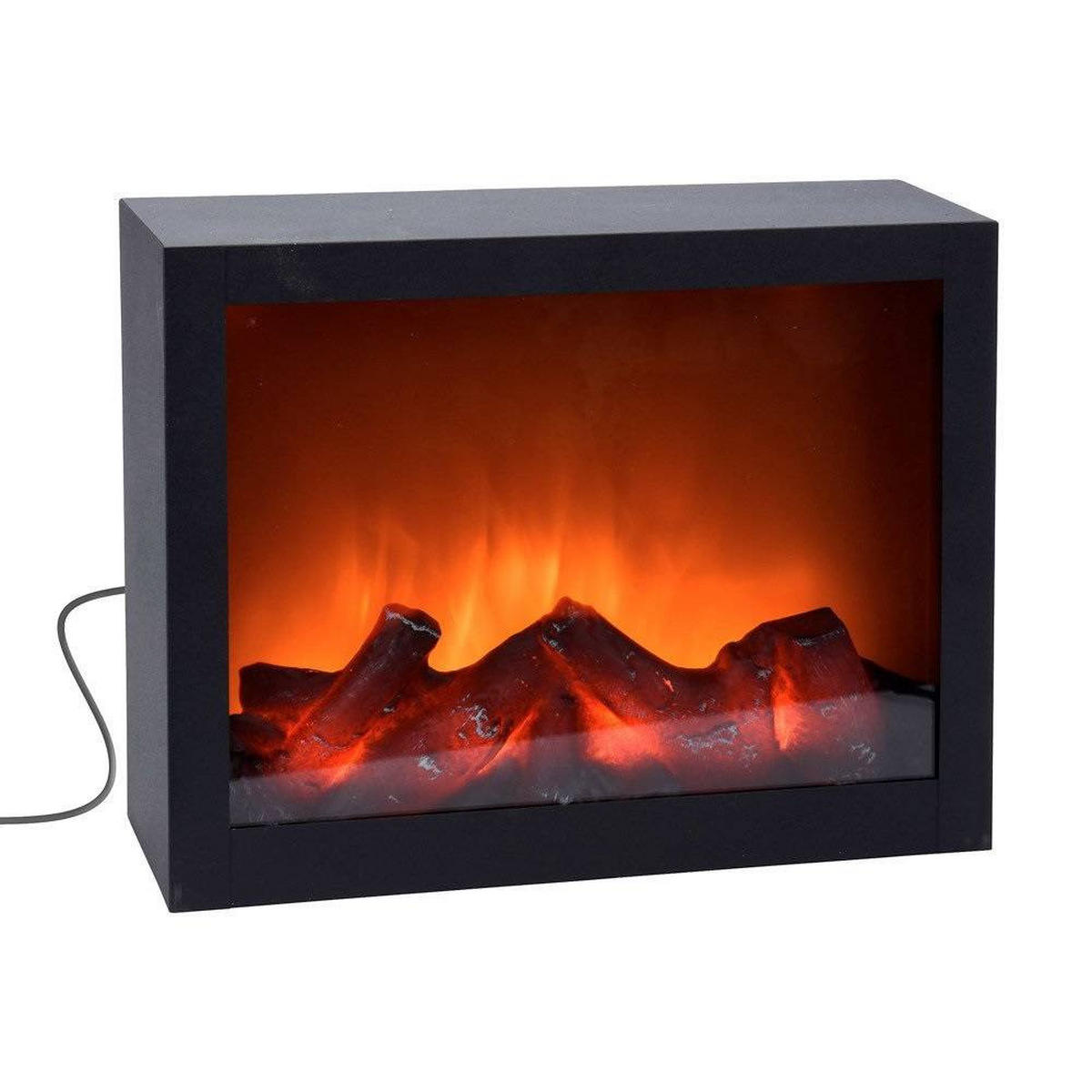 KAMIN 29/11/23 cm - Schwarz, Kunststoff (11/23/29cm) - Home Styling Collection