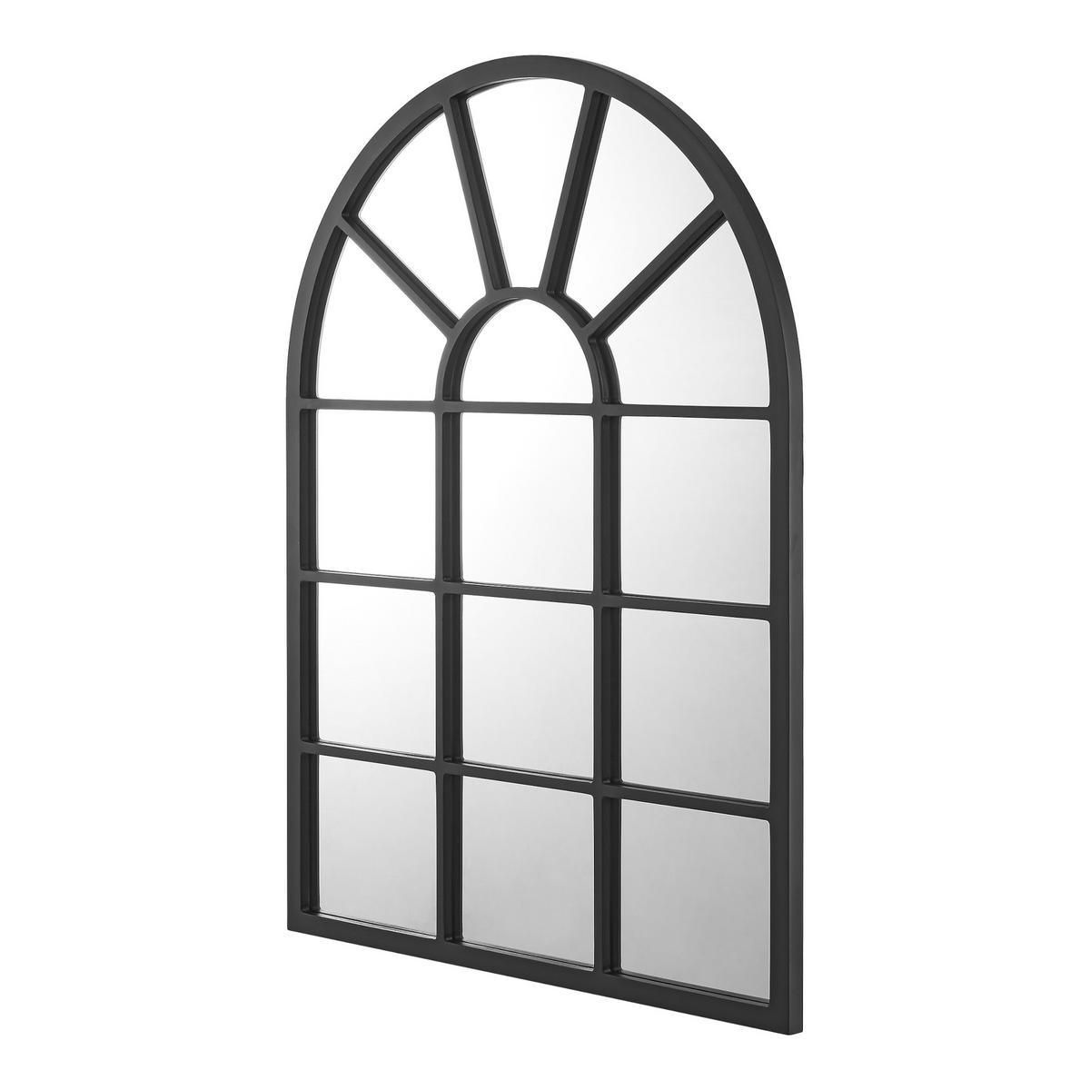 WANDSPIEGEL Villalago - Schwarz, Glas/Holzwerkstoff (60/80/1.8cm) - [en.casa]