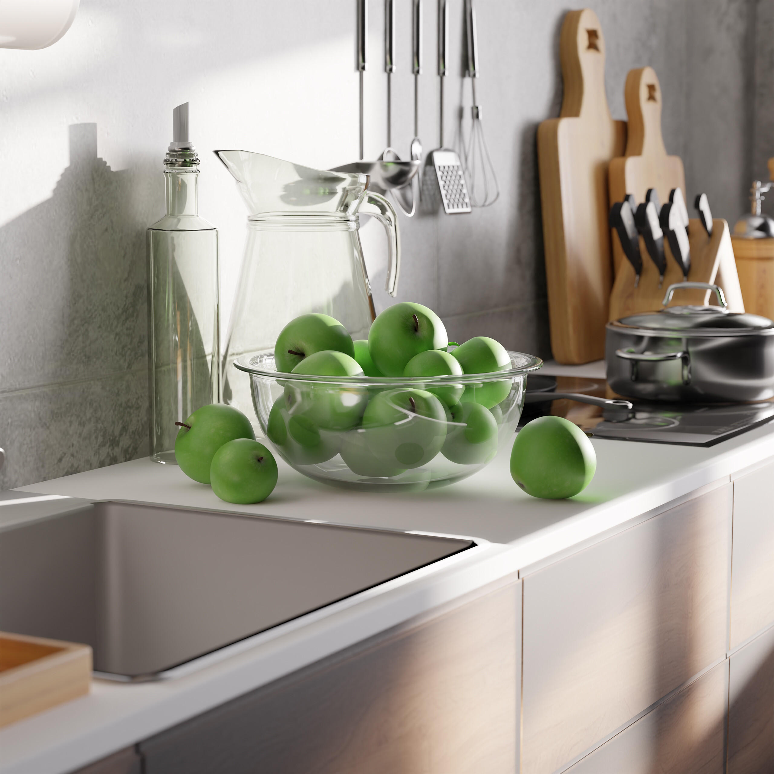2XSALATSCHÜSSEL - Transparent, Glas (23.5cm) - Relaxdays