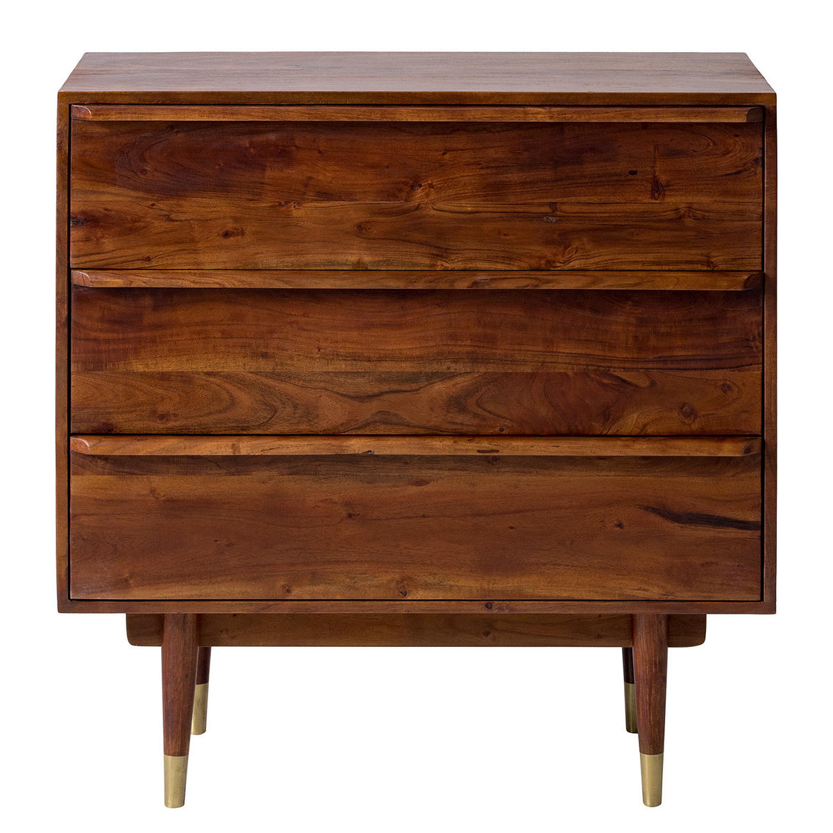 KOMMODE - Akazie massiv / Metall - Akaziefarben, Holz (90/90/43cm) - home24