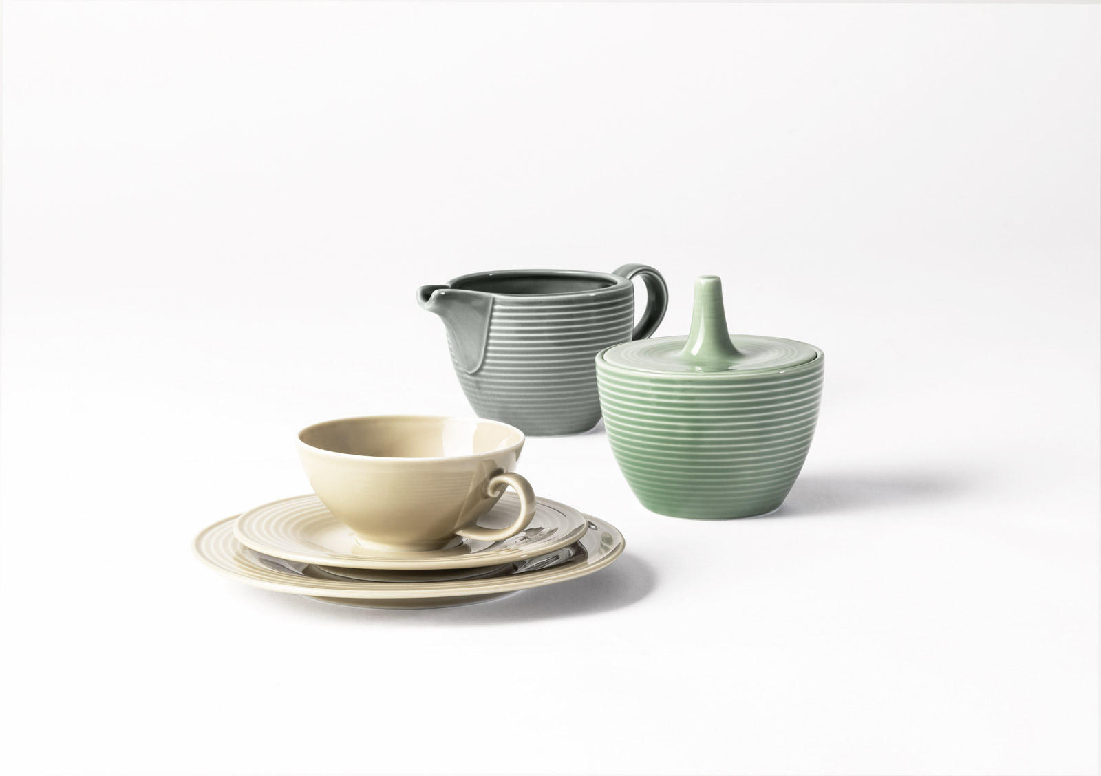 Thumbnail - Seltmann Weiden Teeservice, Grau, Keramik, 1x1x1 cm, Essen & Trinken, Geschirr, Geschirr-Sets