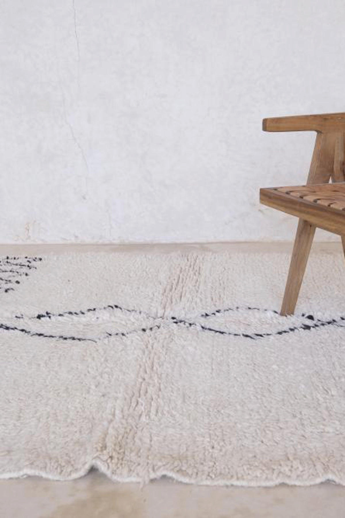 BERBERTEPPICH aus reiner Wolle 161x 228 cm - Weiß, Naturmaterialien (161/228cm) - AFK Living