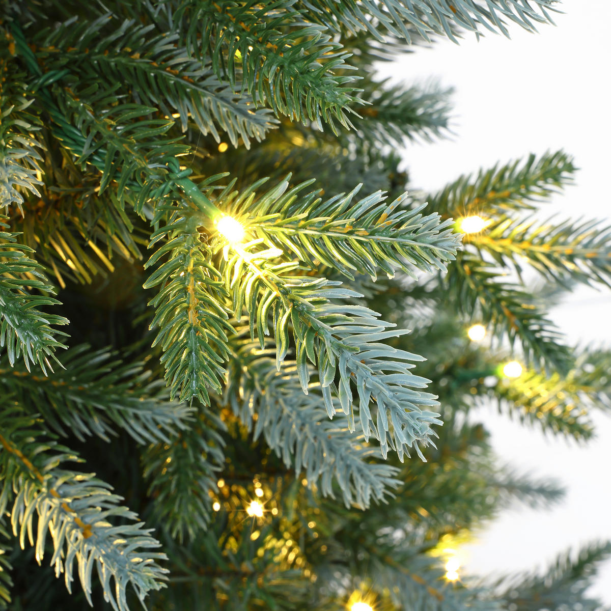 KÜNSTLICHER Weihnachtsbaum 140 cm mit Beleuchtung und Topf - Grün, Kunststoff (140cm) - Hometopia