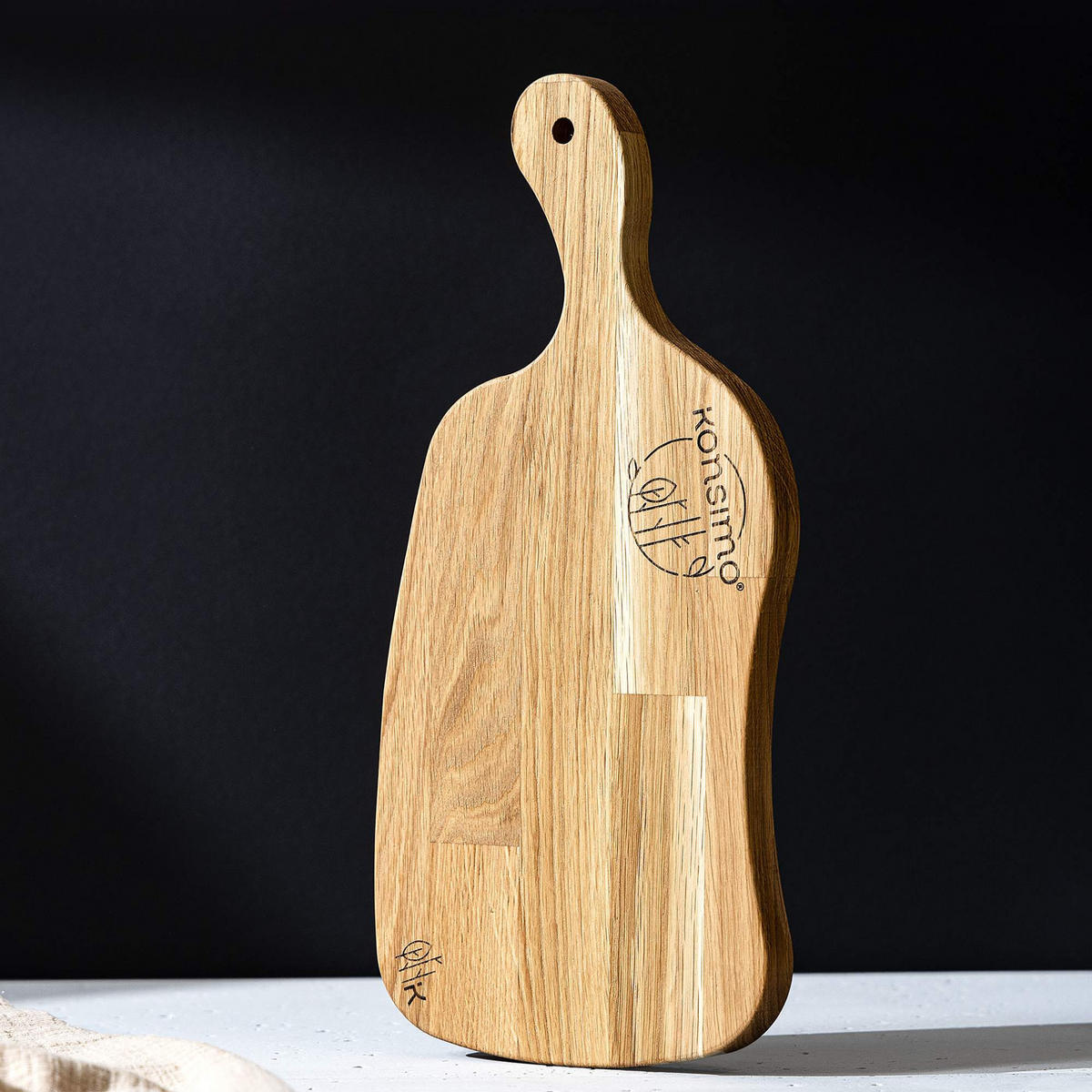SCHNEIDEBRETT Holz Eiche geölt LIVO - Eichefarben, Holz (18/38cm) - KONSIMO®
