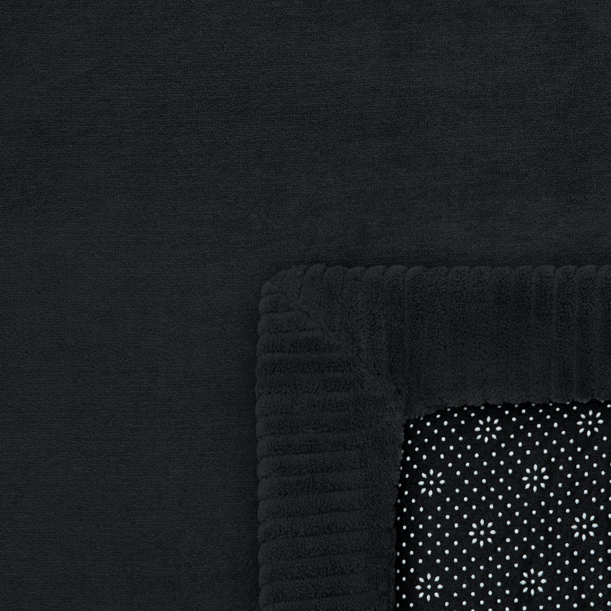 KURZFLORTEPPICH Waschbar, einfarbig, aus Polyester, Schwarz, 120 x 160 cm - Schwarz, Textil (120/160cm) - KADIMA DESIGN