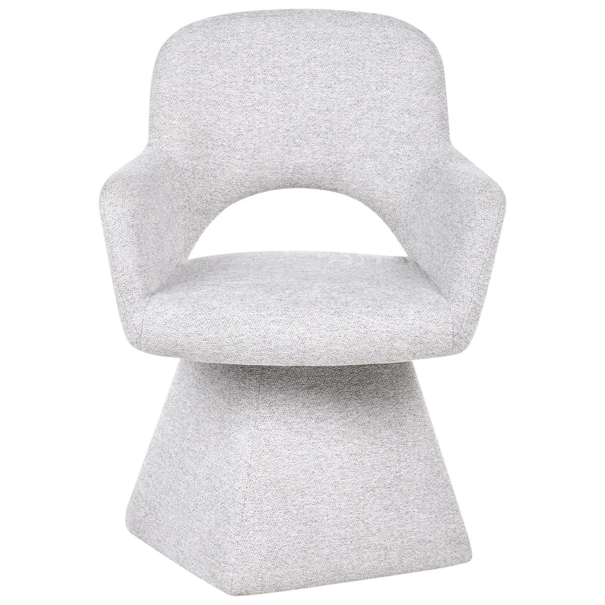 JÍDELNÍ ŽIDLE otočná Látka Světle šedá Vallby - béžová, textil (64/87/64cm) - Beliani