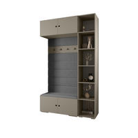 GARDEROBEN-SET 236,7/140/47 - Kaschmir/Schwarz, Holz/Kunststoff (140/236.7/47cm) - Abiks Möbel