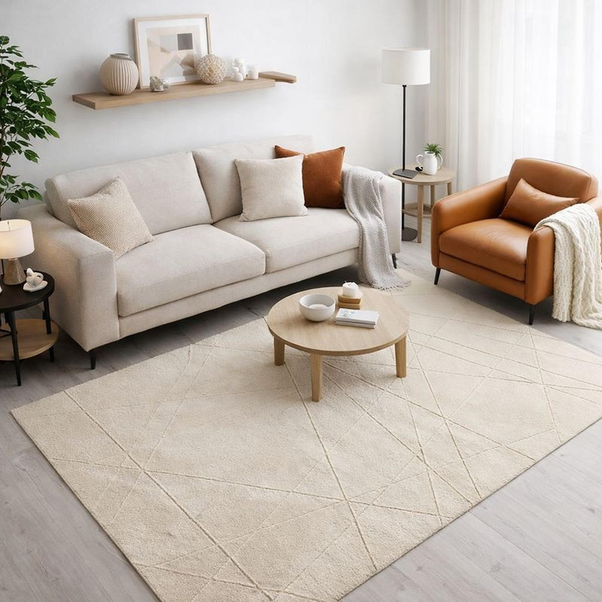 HOCHFLORTEPPICHE Waschbarer ULTRASOFT Beige 160 x 230 cm - Beige, Textil (160/160cm) - STORESDECO