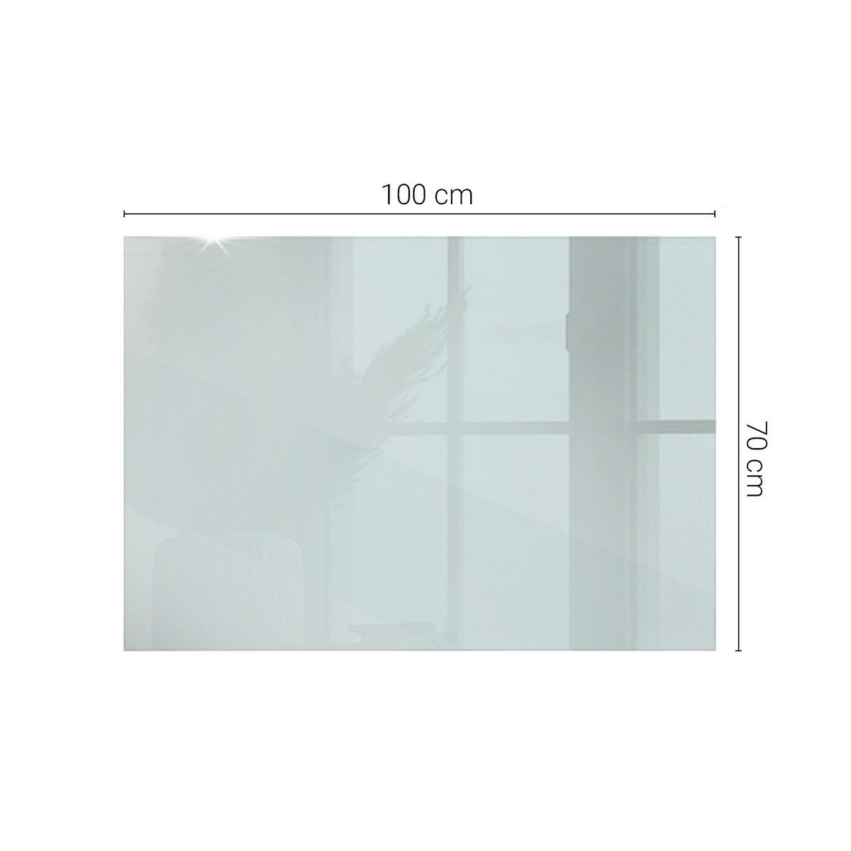 TISCHPLATTE 100 x 70 cm Transparente Glasplatte - Transparent, Glas (100/0.4/70cm) - TULUP