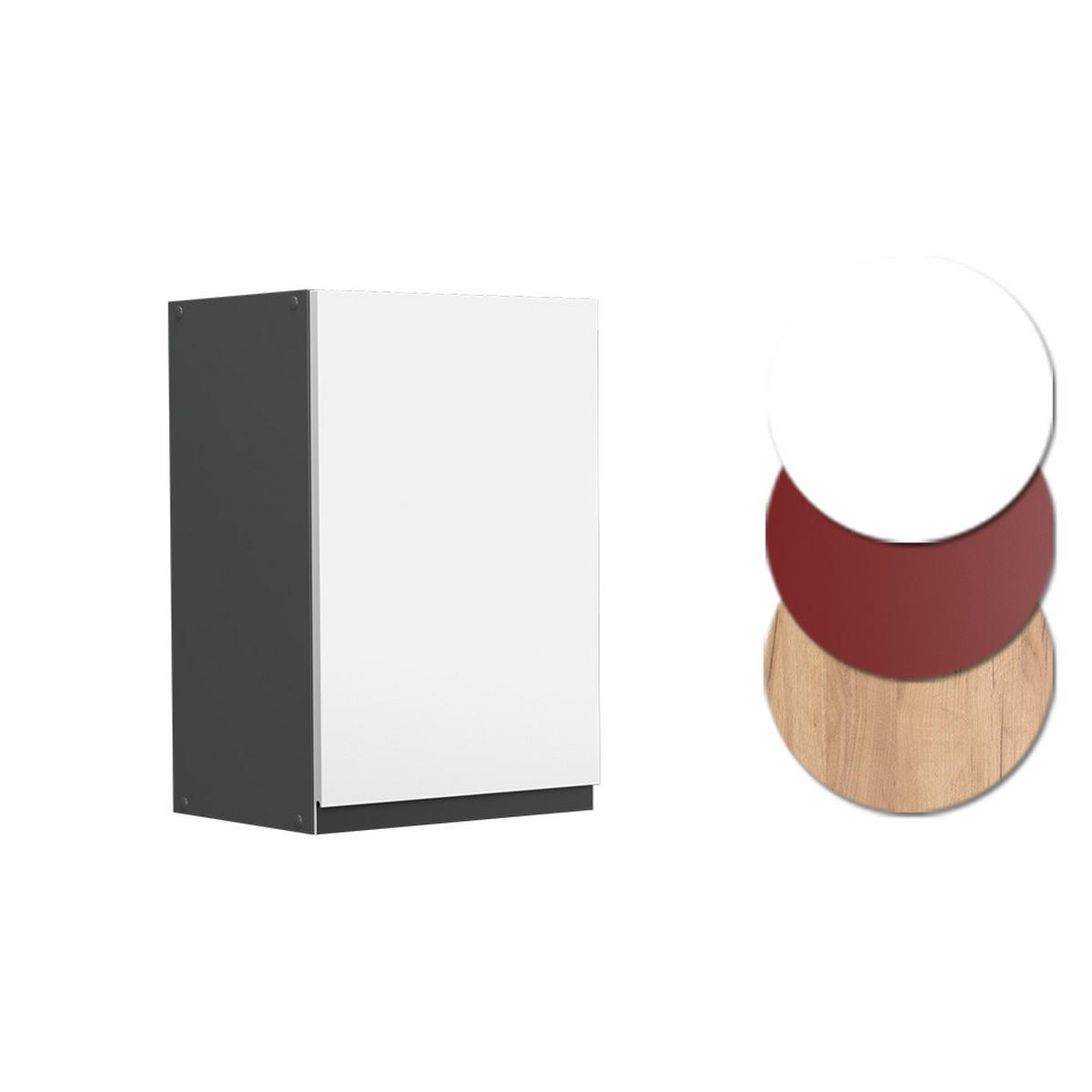 HÄNGESCHRANK R-Line Weiß 40 cm J-Shape - Anthrazit/Weiß, Holzwerkstoff (40/60/31cm) - Vicco