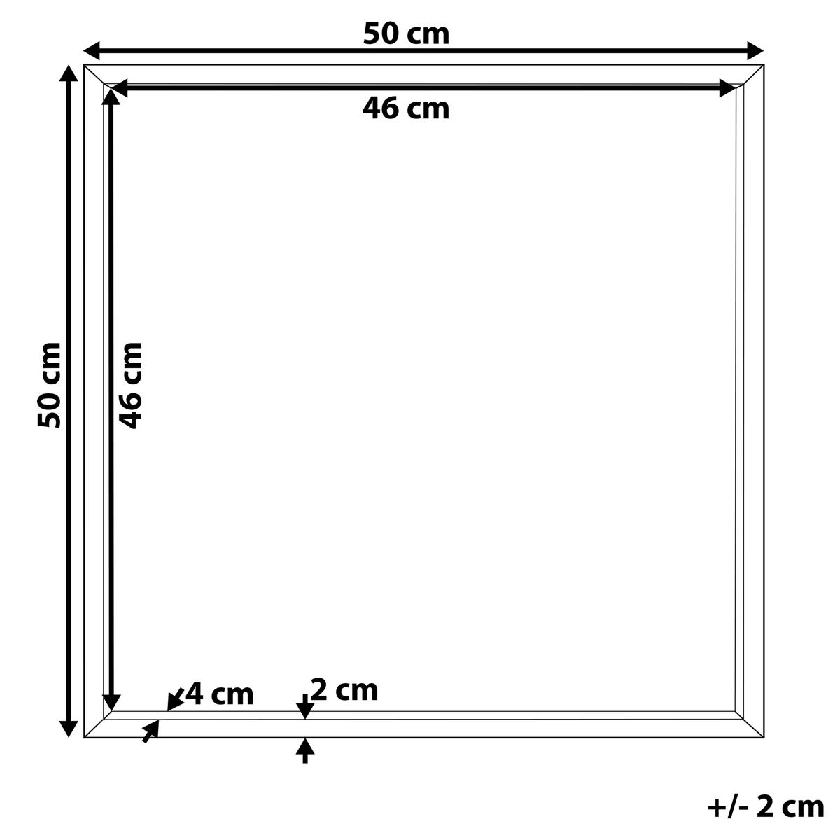 WANDSPIEGEL grau quadratisch 50/50 cm Brignoles - Grau, Kunststoff (50/50/4cm) - Beliani