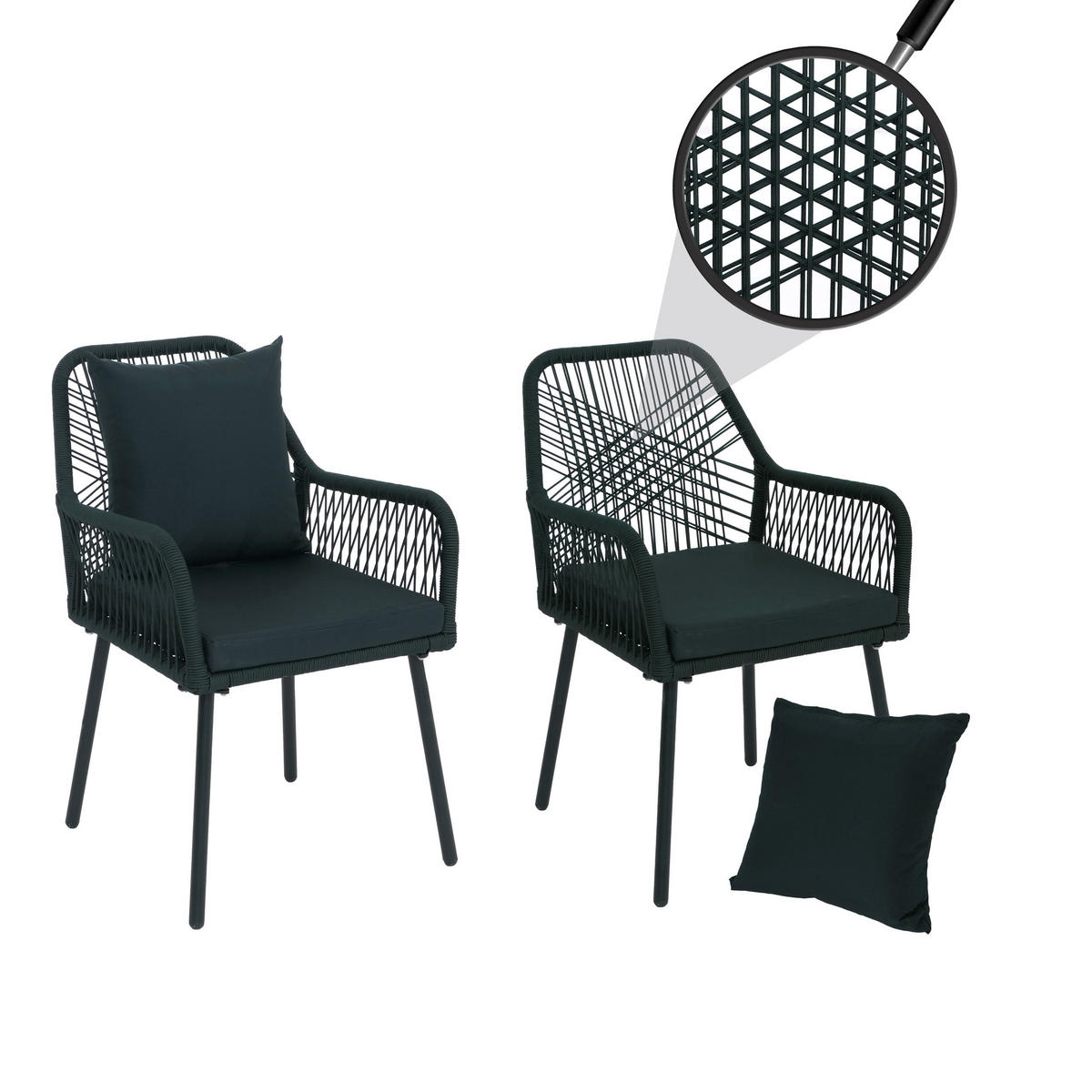 ZÁHRADNÁ STOLIČKA Zelená - zelená, textil (54/81/62cm) - MCW