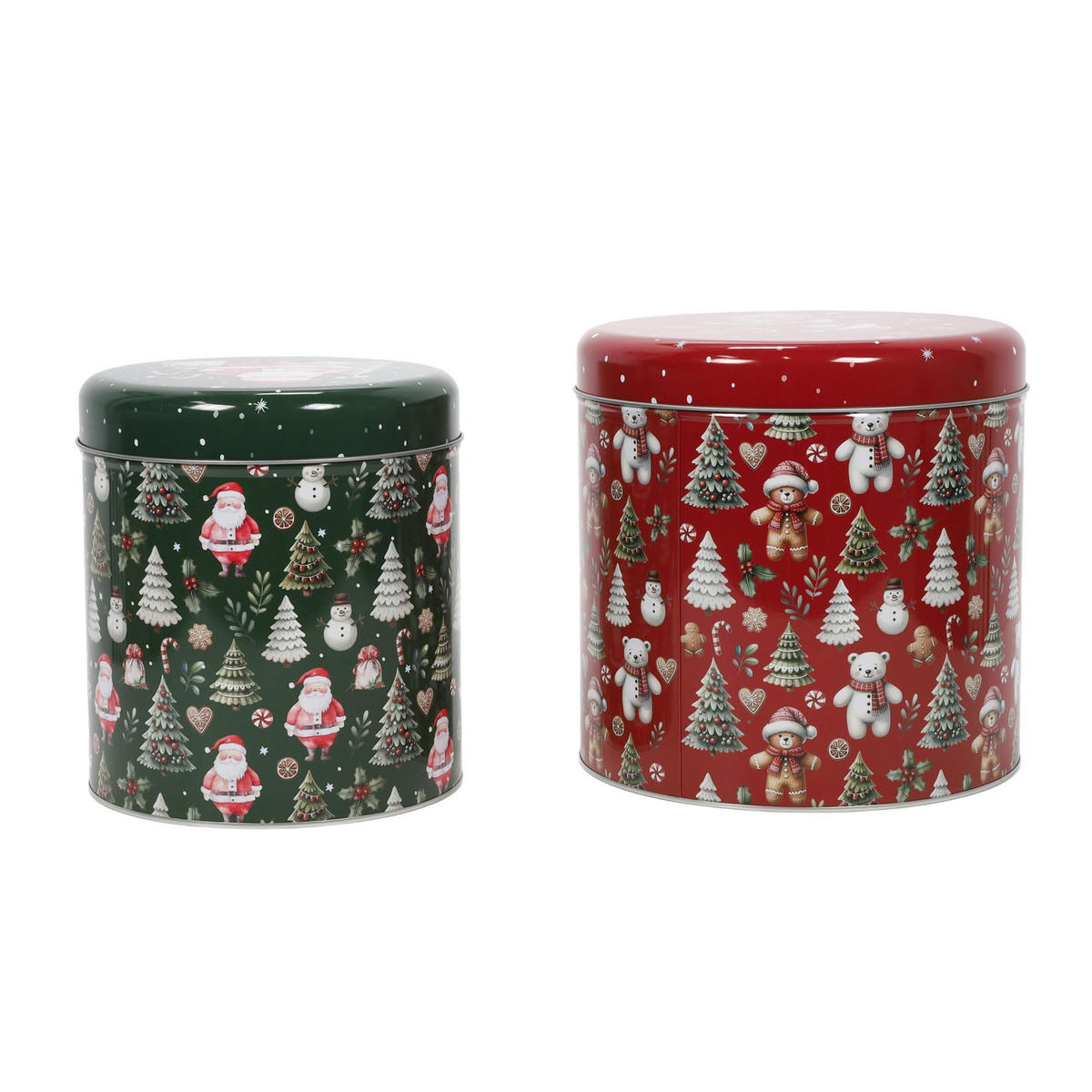 METALLBEHÄLTER 2er-Set - Rot, Metall (20/20/20cm) - Home Styling Collection