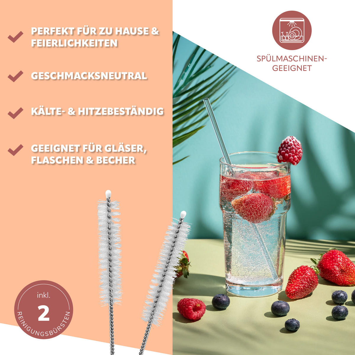 GLAS-TRINKHALME, bunt, Borosilikatglas - Multicolor, Glas (0.8/20cm) - bremermann