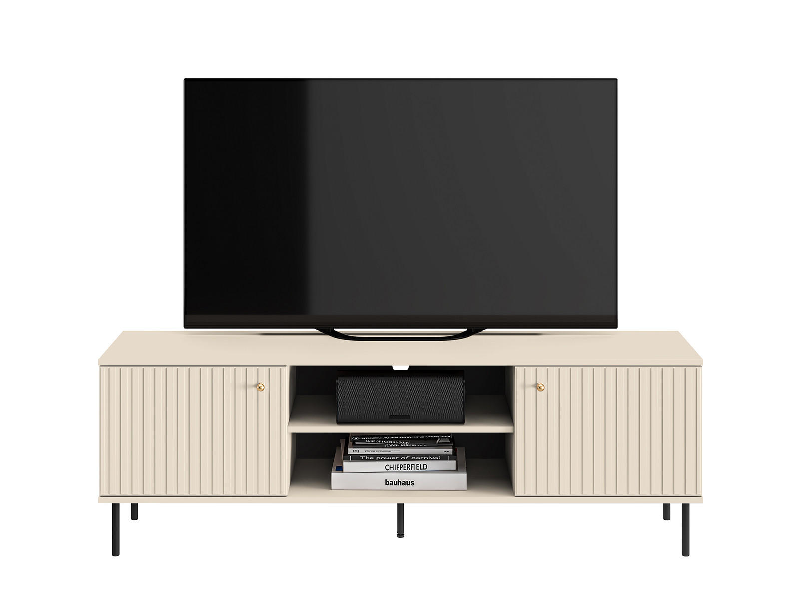 LOWBOARD Sophie kaschmir matt 160 / 40 / 53cm - Kaschmir/Beige, Holz/Holzwerkstoff (160/53/40cm) - Feldmann-Wohnen