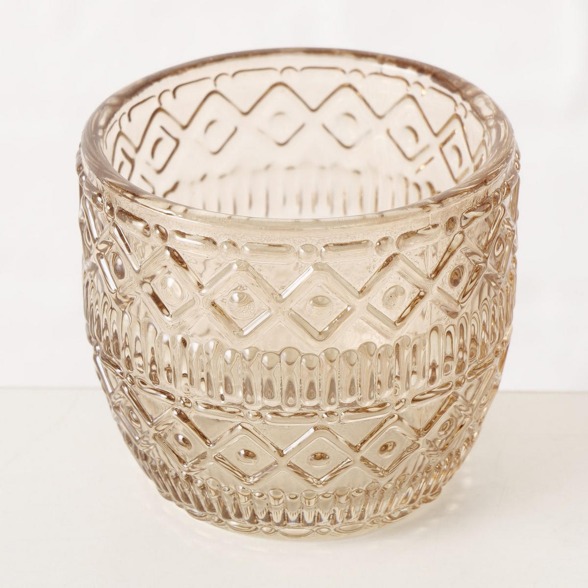 DEKOSET aus Glas Kerzenhalter und Vase Cherin - Orange, Glas (6/15/6cm) - Boltze Home