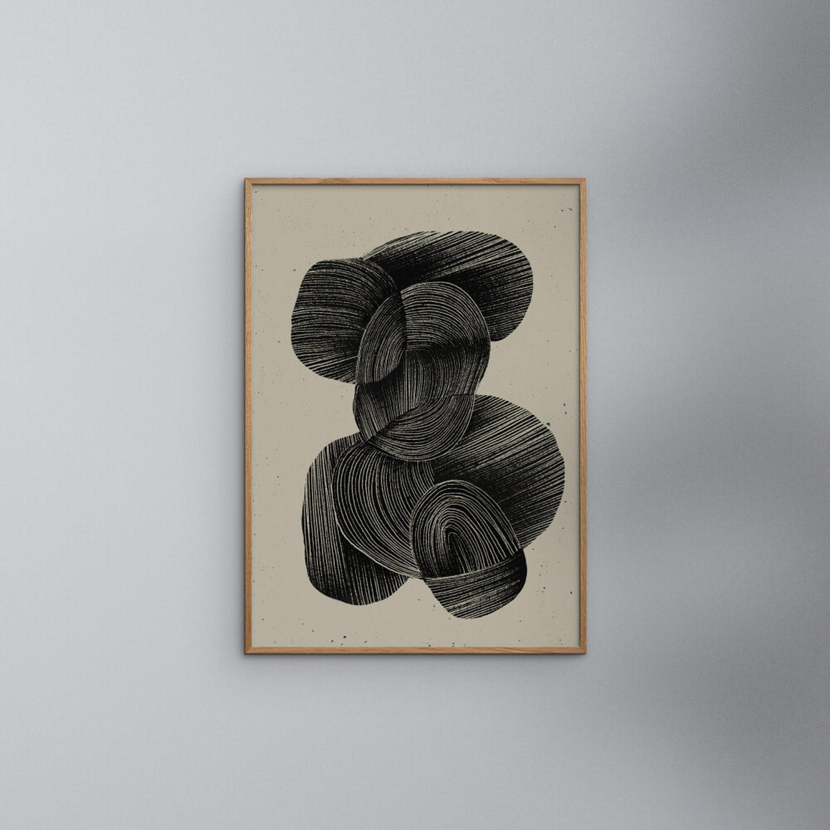 POSTER mit Rahmen Treechild - Straw No.2 - Eichefarben/Schwarz, Holz/Papier (70/100cm) - Poster&Frame