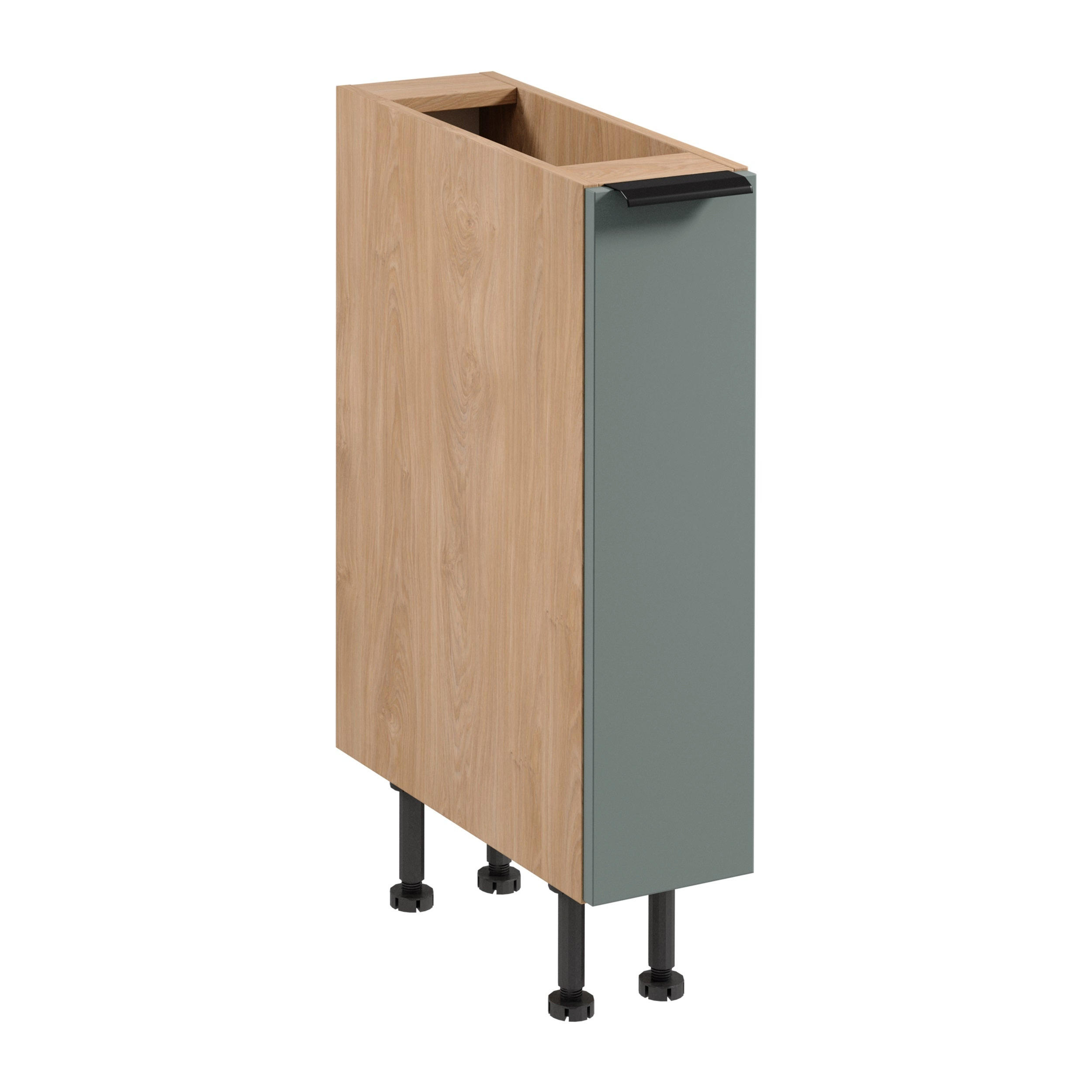 Royal24_Markt Apothekerschrank Sonoma Eiche, Grün 20x87x52 cm