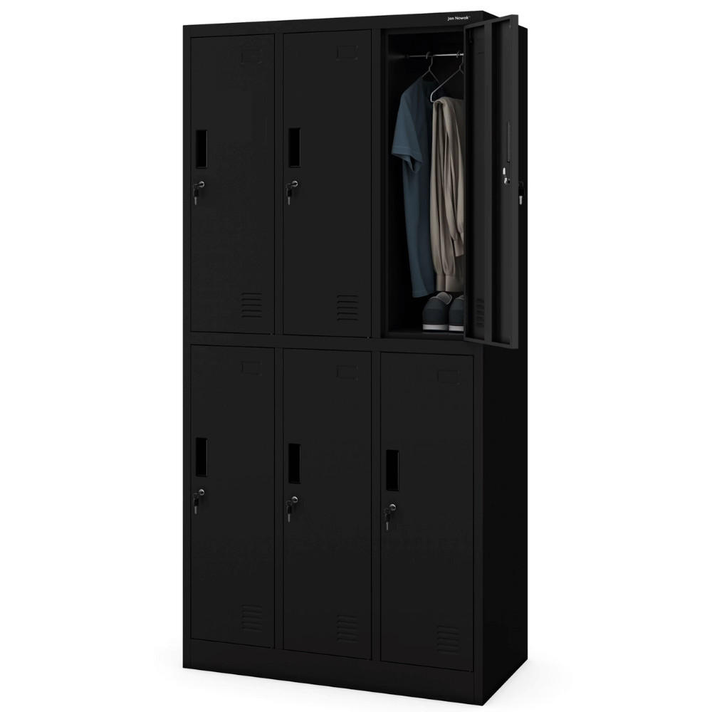 Jan Nowak Umkleideschrank Schwarz 90x185x45 cm