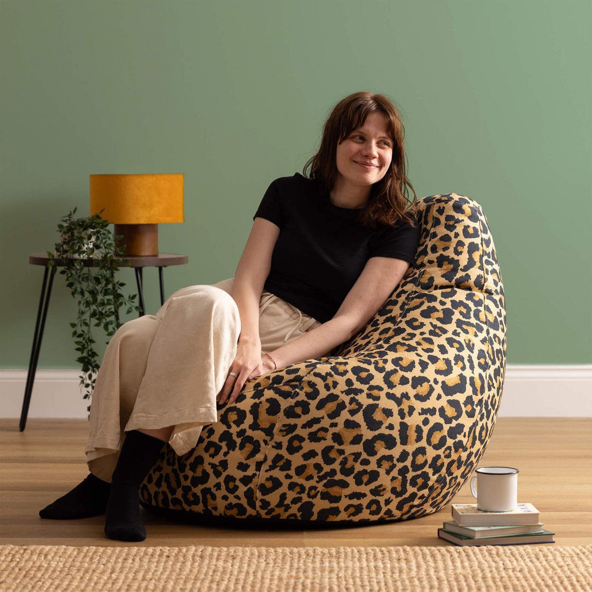 SITZSACK Liegesessel Dalton Leopard - Multicolor, Textil (90/73/84cm) - icon