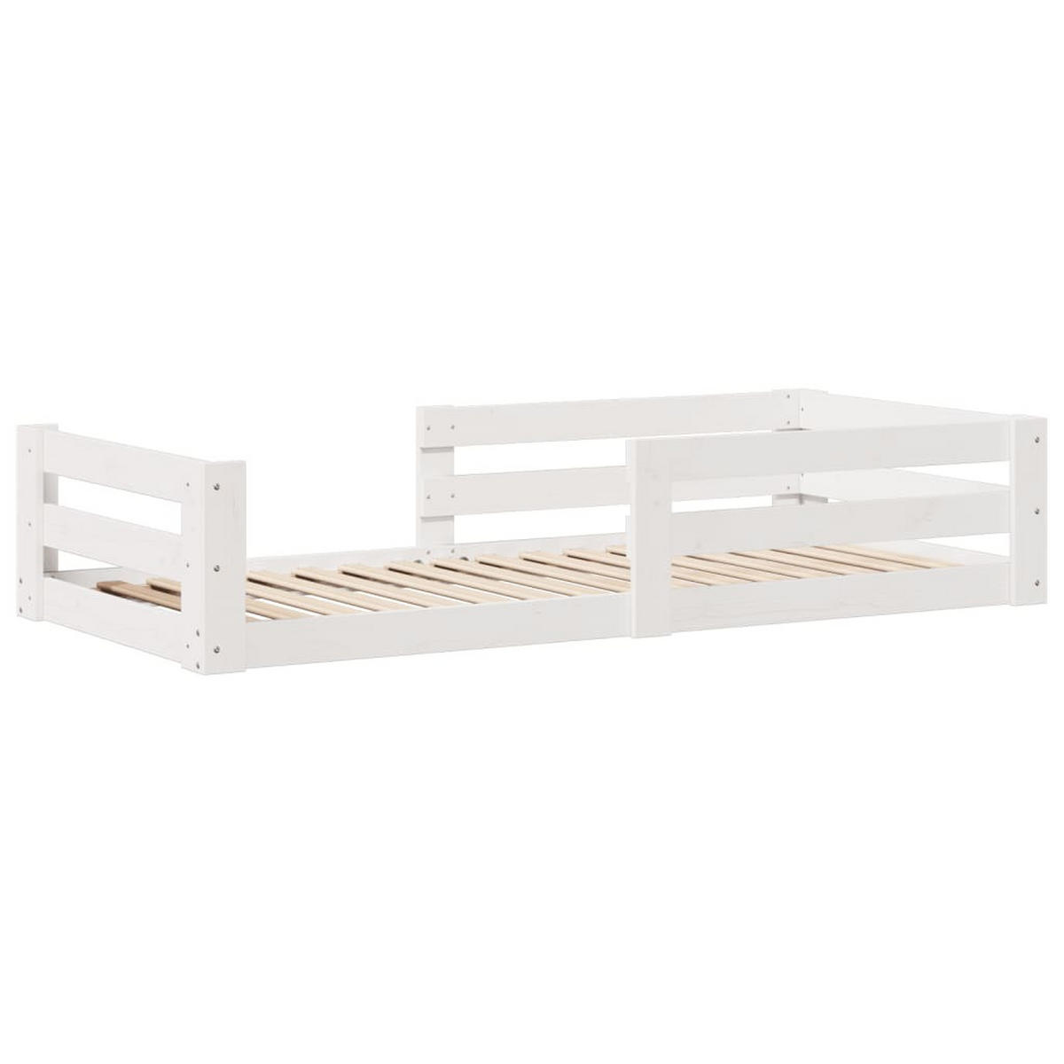 MASSIVHOLZBETT Ohne Matratze Weiss 80/200 Cm Kiefernholz - Weiß, Holz (80/200cm) - vidaXL