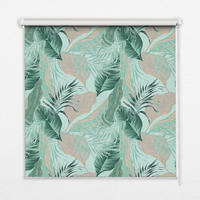 VERDUNKELUNGSROLLO 70x140 cm Tropische Blätter - Blau, Textil (70/140cm) - TULUP