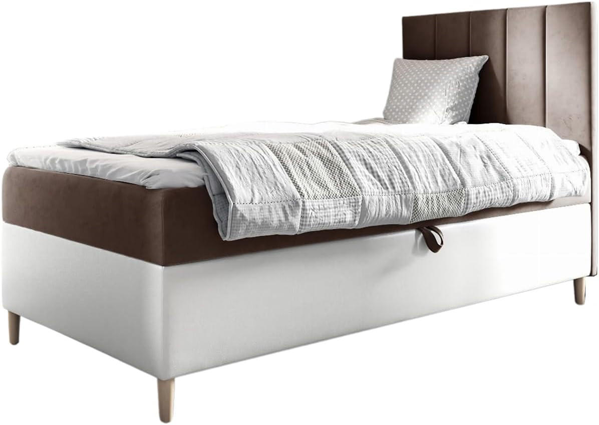 KINDERBETT MAYA 1 - Braun/Weiß, Holzwerkstoff (82/208cm) - Meblini