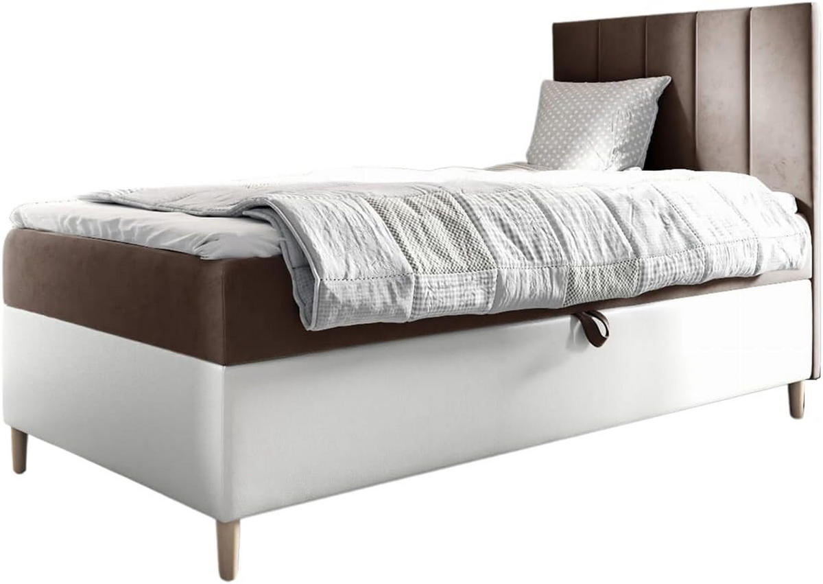 KINDERBETT MAYA 1 - Braun/Weiß, Holzwerkstoff (82/208cm) - Meblini