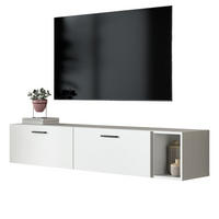 TV-LOWBOARD weiß 176 cm, TV Unterteil hängend / stehend - Schwarz/Weiß, Holzwerkstoff/Kunststoff (176/32/34cm) - Inn.Furn
