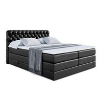 BOXSPRINGBETT BOXI8 KING - 180x200 - H3/H4 - Schwarz Hochglanz - Schwarz Hochglanz, Holzwerkstoff (180/200cm) - ALTDECOR