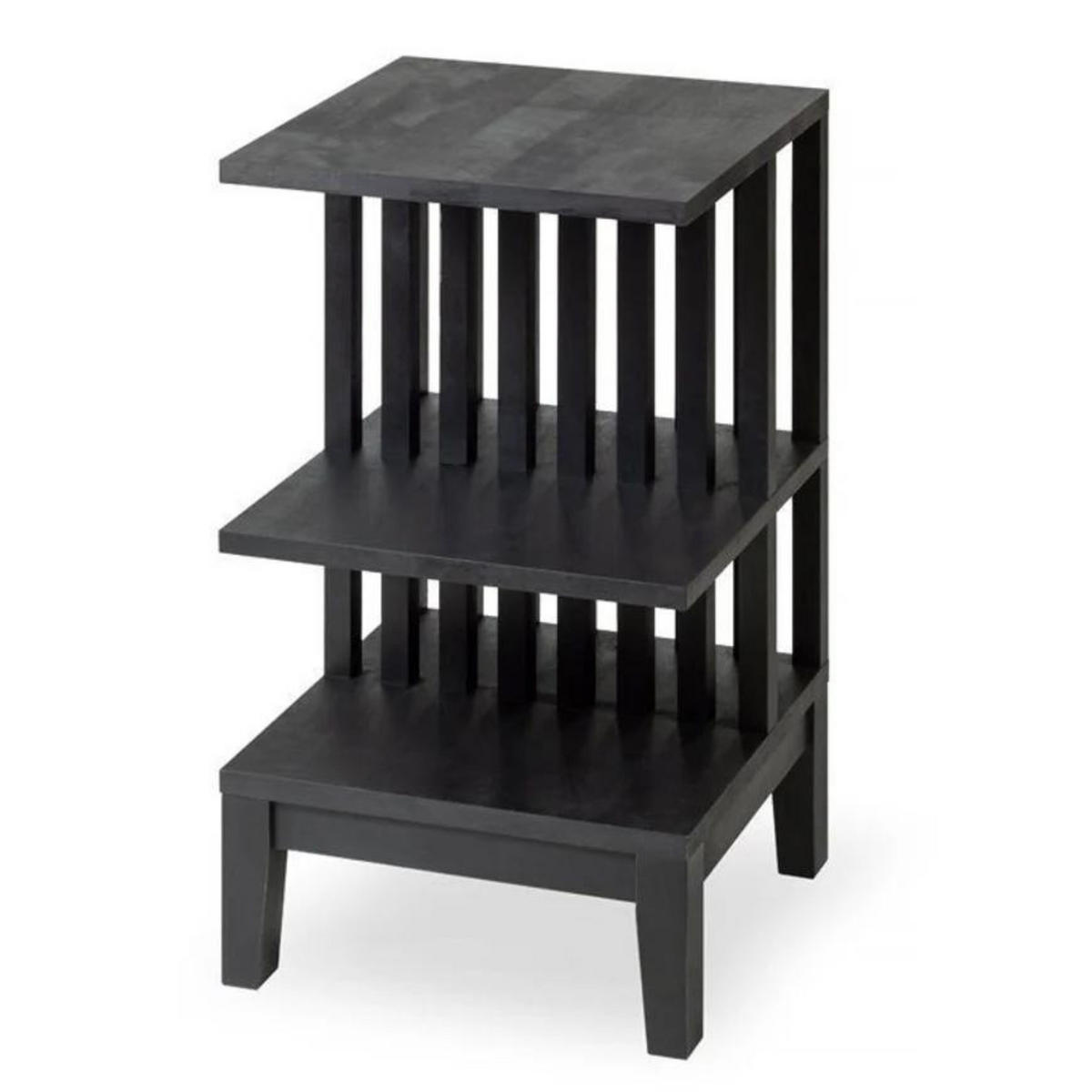 NACHTTISCH Celine 2er Set, schwarze Birke, 37,5/37,5/65 cm - Schwarz, Holz (37.5/65/37.5cm) - WOODEK