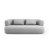 SOFA Jenny aus Chenille-Stoff silber 3 Sitzplätze - Silberfarben, Textil (90/73/178cm) - Micadoni