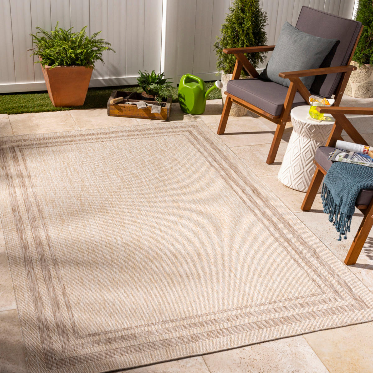 OUTDOORTEPPICH Jute-Optik 200/275 cm Beige - Braun, Kunststoff/Textil (200/275cm) - LIVABLISS