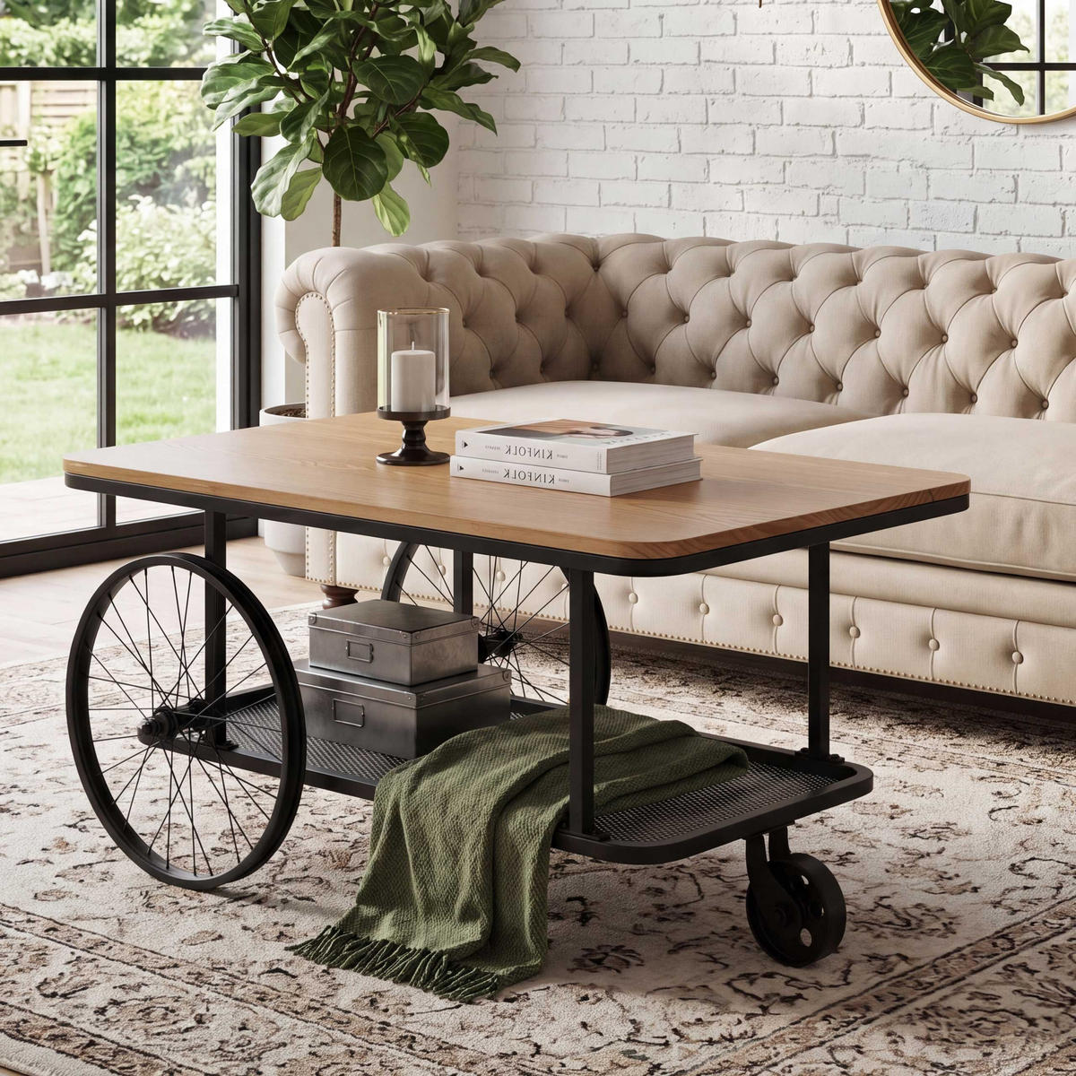 COUCHTISCH eckig Hellbraun - Hellbraun, Holz (60/100/54cm) - MCW