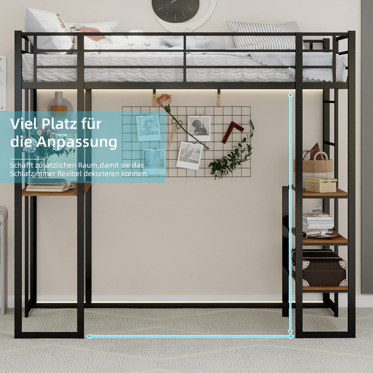 HOCHBETT Eisen Schwarz - Schwarz, Metall - Raumix