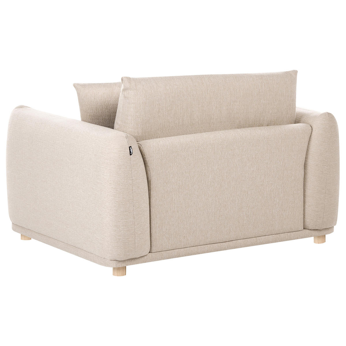 SESSEL Stoff Beige Jubek - Beige, Textil (120/81/104cm) - Beliani