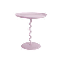 BEISTELLTISCH Zig Zag 40/40/42 cm - Lila, Metall (40/40/42cm) - Leitmotiv