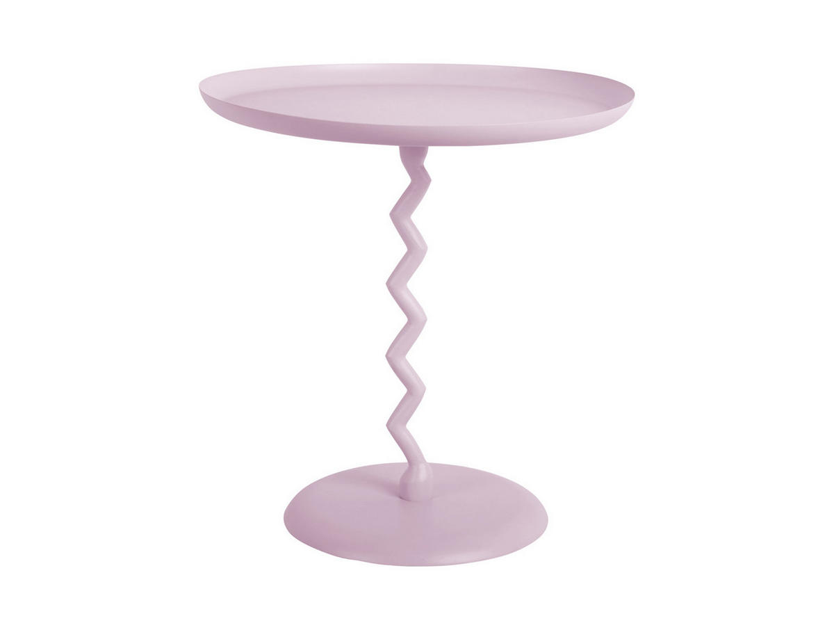 BEISTELLTISCH Zig Zag 40/40/42 cm - Lila, Metall (40/40/42cm) - Leitmotiv