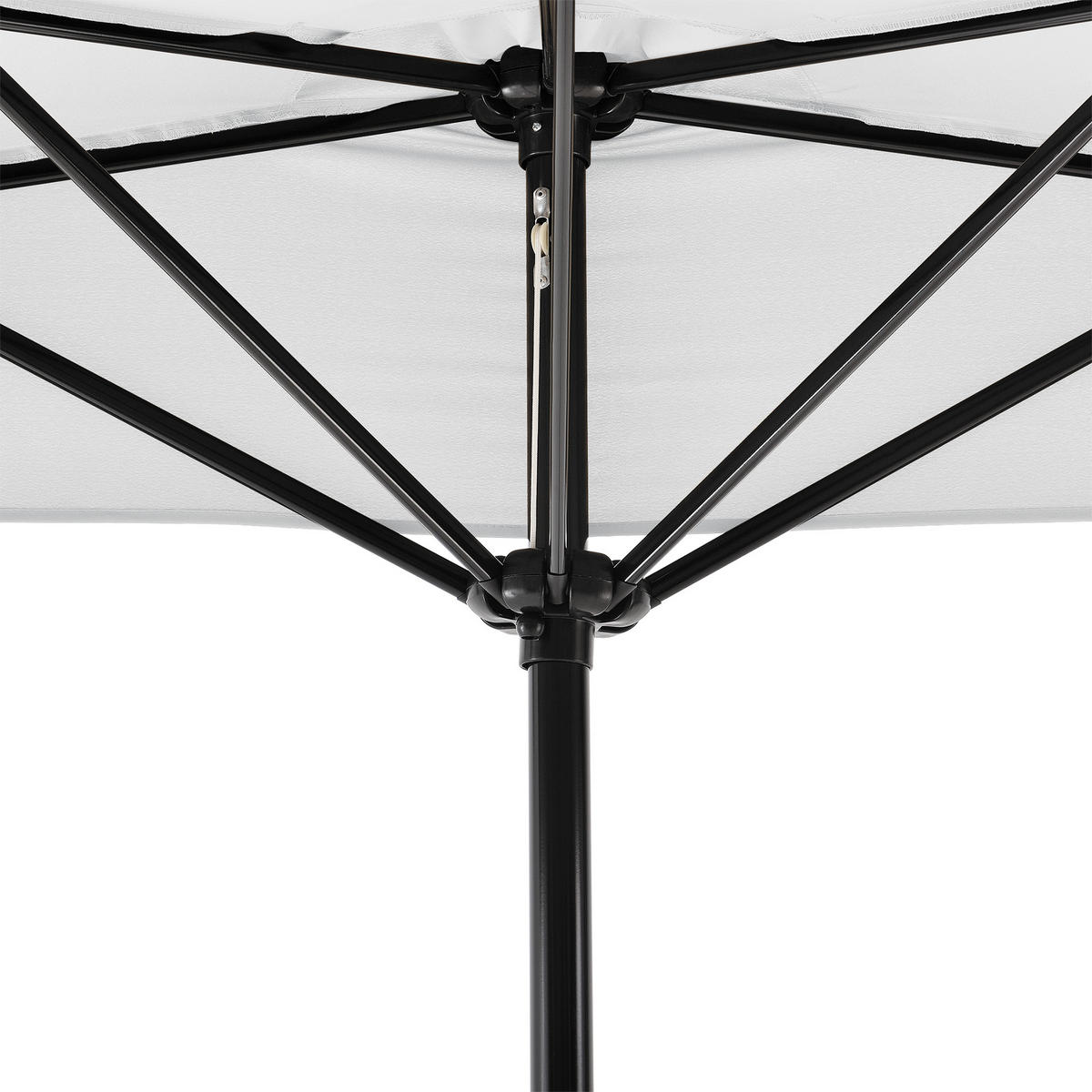 HALB-SONNENSCHIRM Eger - Weiß, Textil/Metall (300/150cm) - casa.pro
