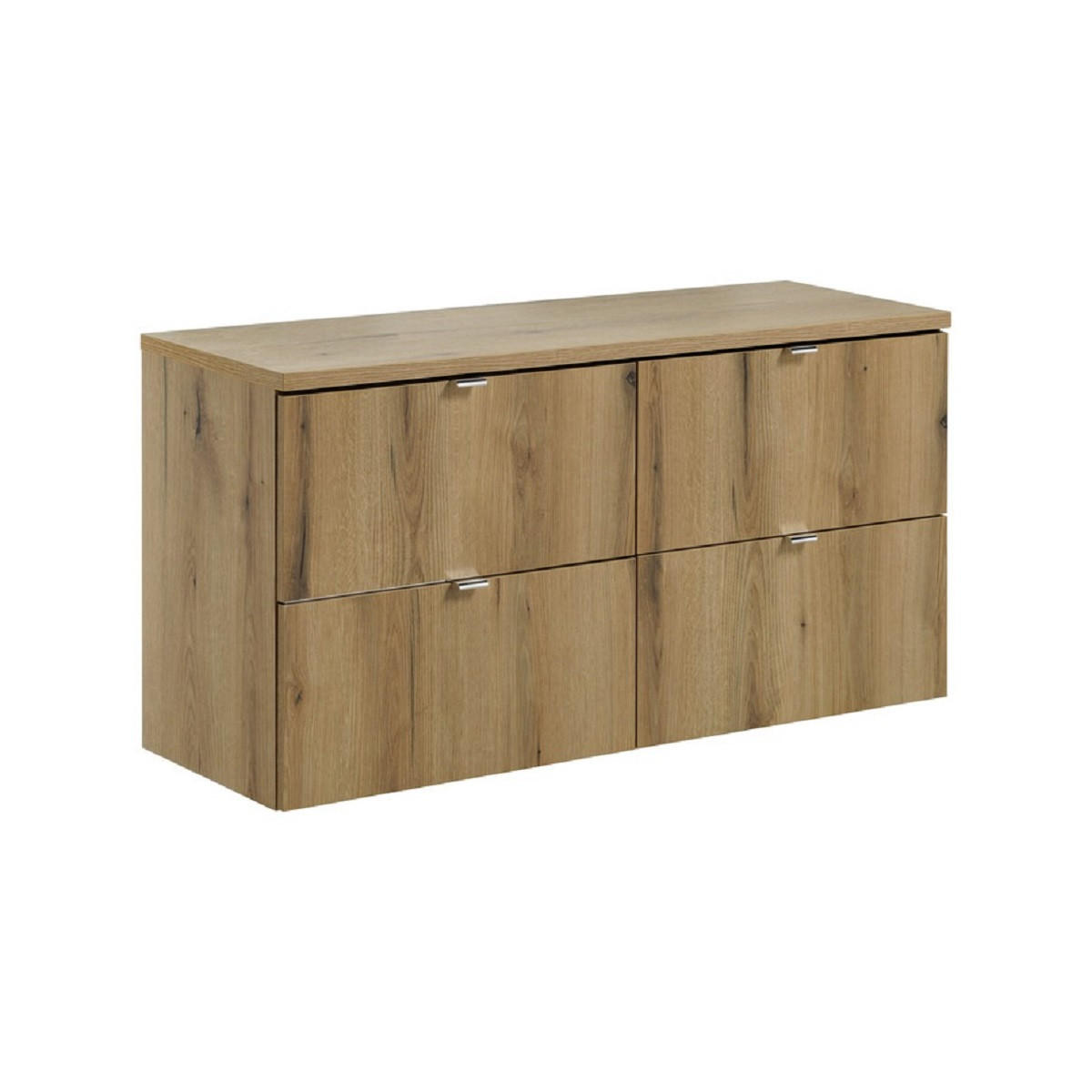 Milaros Markt Waschtischunterschrank Eiche Wotan 120x57x40 cm