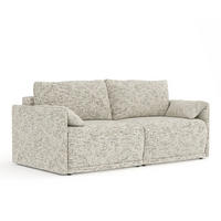 SCHLAFSOFA MIT ECKSOFA-FUNKTION Nappa Beige Webstoff - Beige/Schwarz, Holz/Holzwerkstoff (215/100/112cm) - Maison de Reve