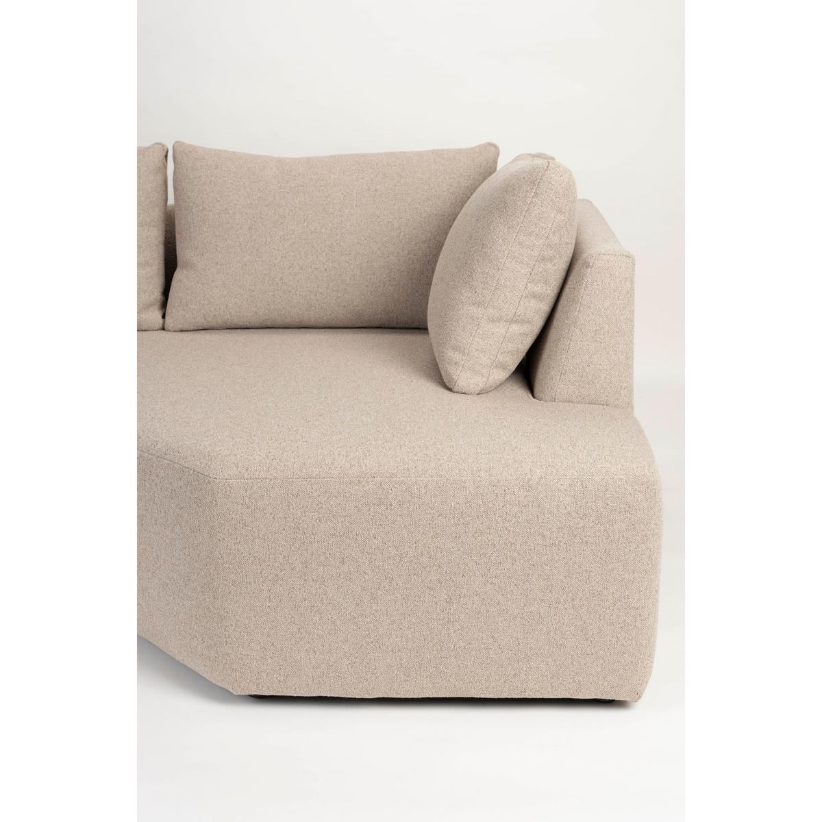 ECKSOFA 4,5-SITZER Prosper Links Cappuccino/ Beige - Beige, Kunststoff (301/79/126cm) - Zuiver