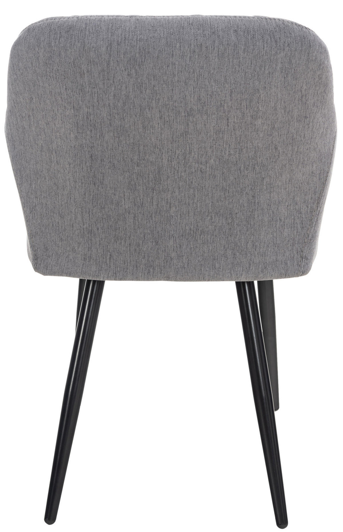 ESSZIMMERSTUHL Shyva Stoff, Gestell Metall matt Schwarz Grau - Schwarz/Grau, Textil/Metall (47/84/44cm) - TPFLiving