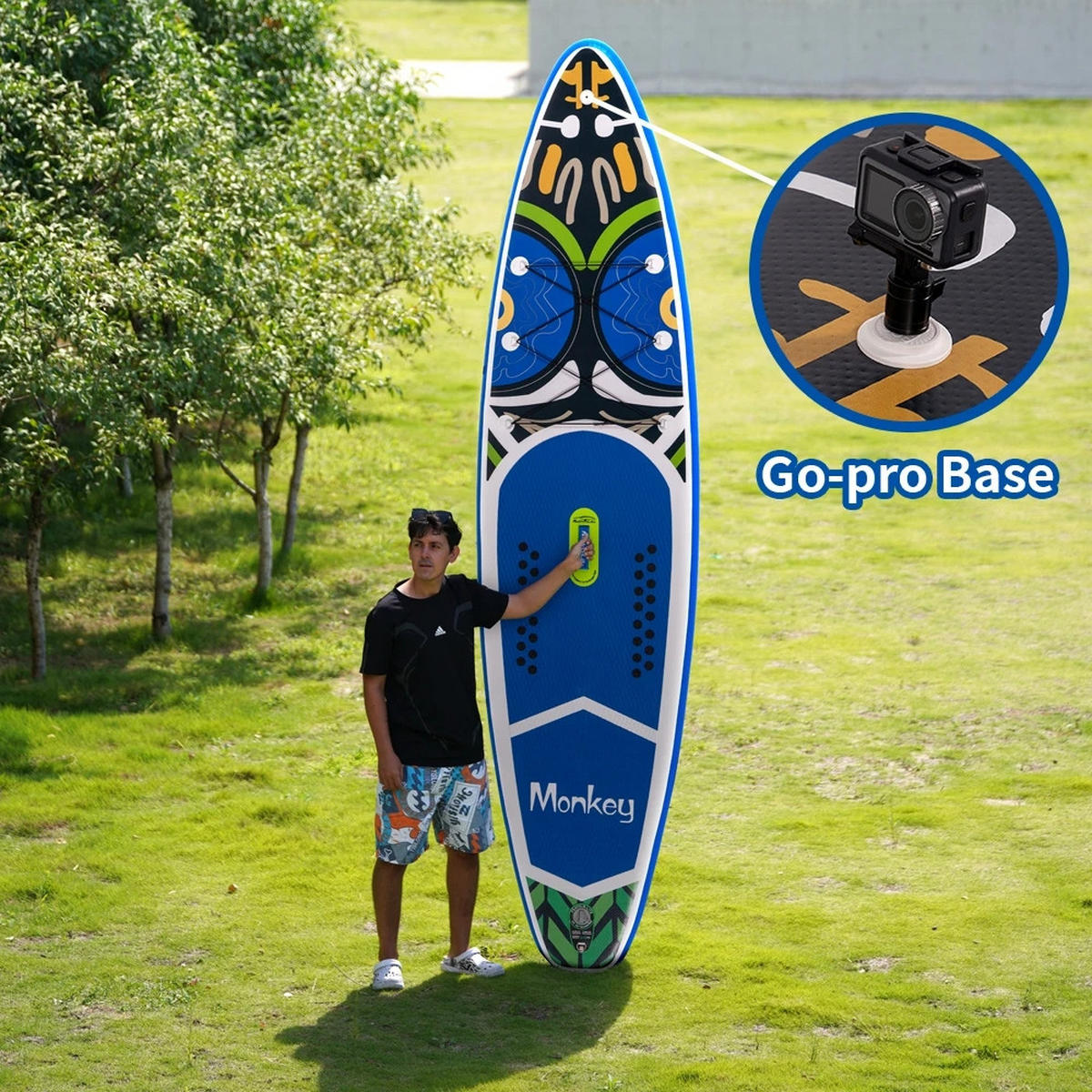 STAND-UP PADDLE BOARD SUPFR02E 350*84*15 - Blau, Kunststoff (84/350cm) - Kaket