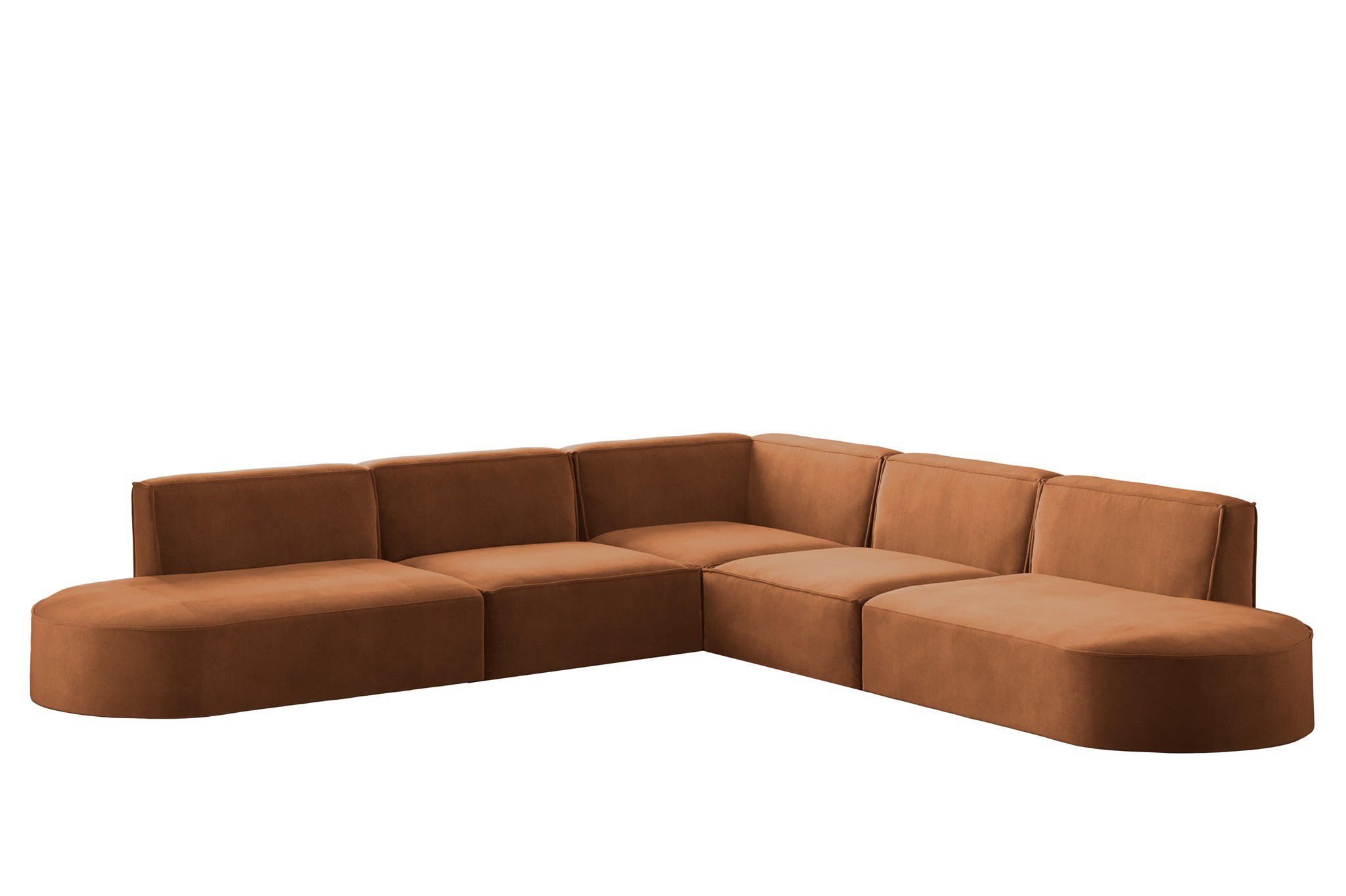 ECKSOFA Palma In Noel - Rot, Holzwerkstoff/Textil (276/276cm) - Fun Möbel