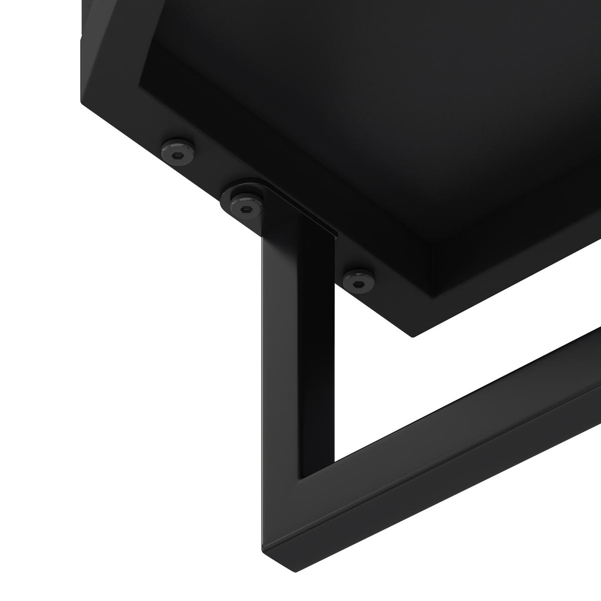 HÄNGESCHRANK 60x22.5x80 cm Schwarz aus Eisen &Spiegel mit gewölbter Doppeltür & 3 Ablagen - Schwarz, Glas (60/80/22.5cm) - Modfu