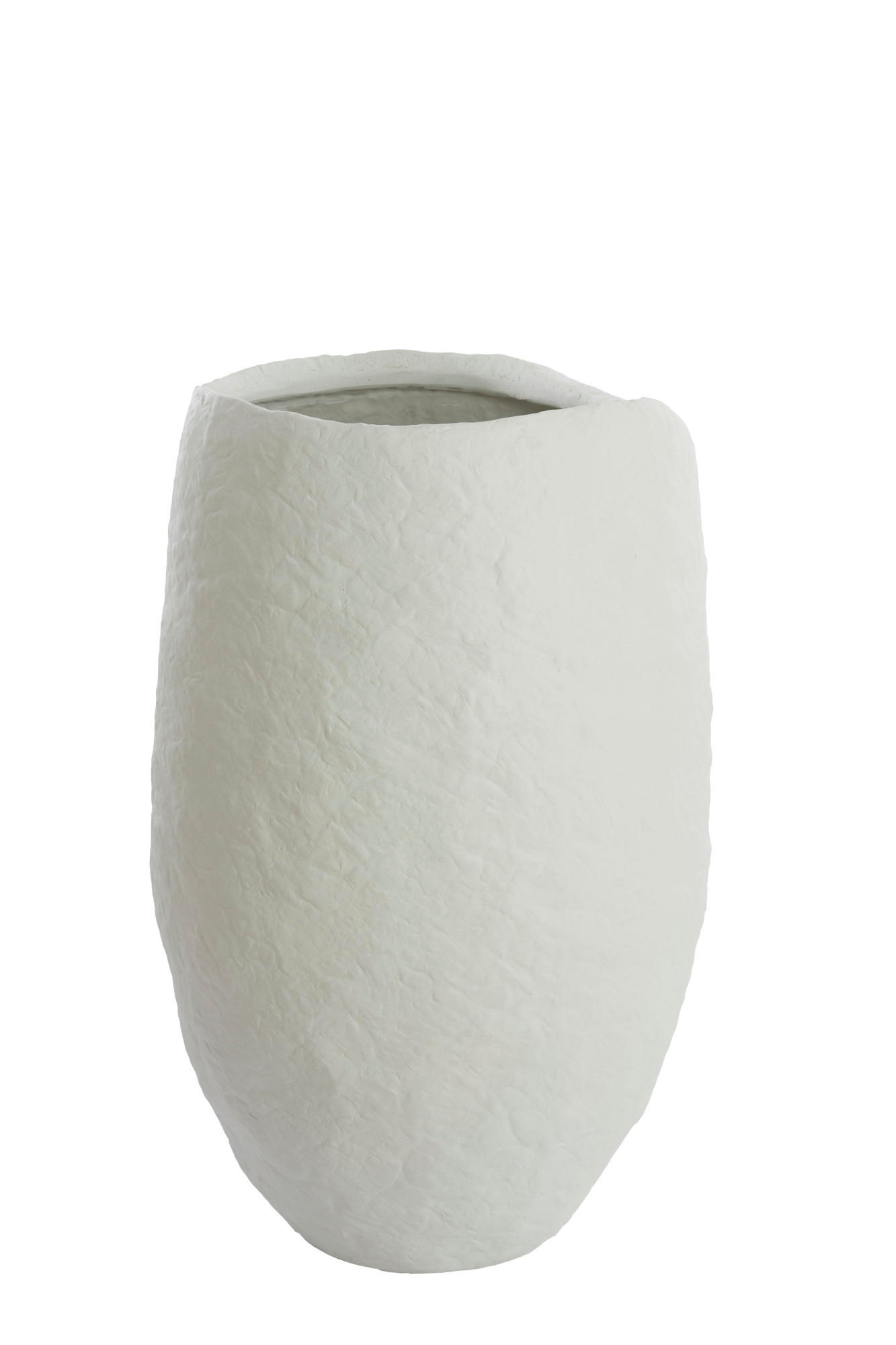 VASE Tingri Weiß Ø59/90 cm - Weiß, Stein (90cm) - Light & Living