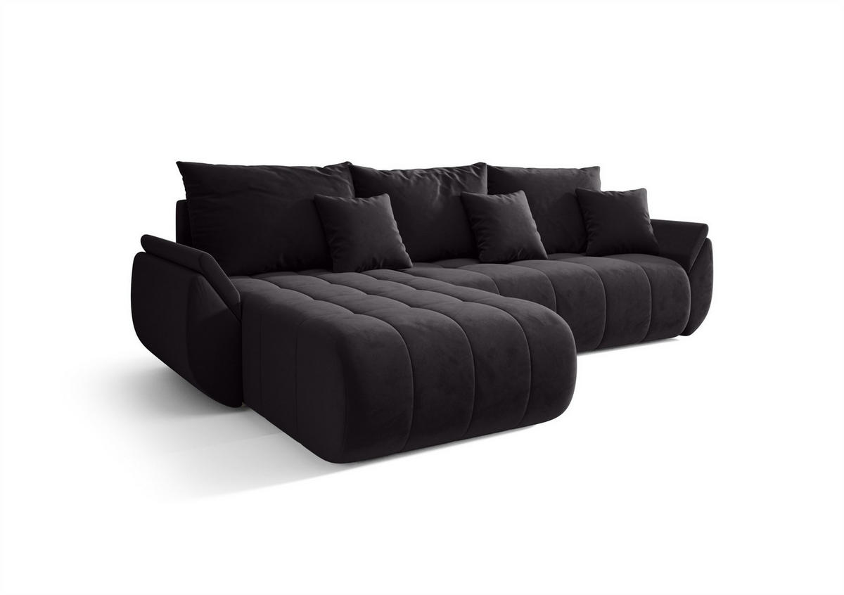 ECKSOFA Akita - Anthrazit, Holzwerkstoff/Textil (280/185cm) - Fun Möbel
