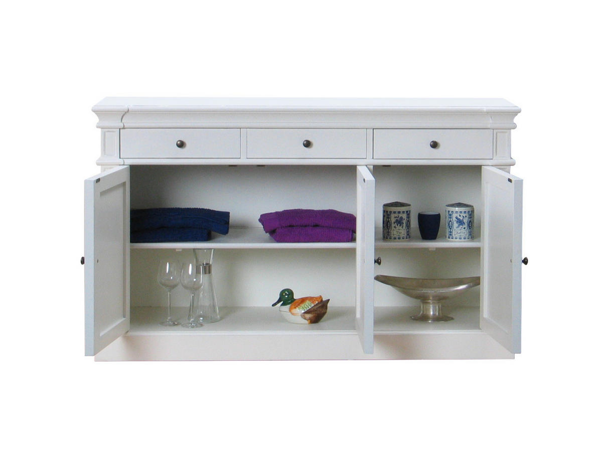 SIDEBOARD antik weiß - Weiß, Holzwerkstoff (142/86/45cm) - ebuy24