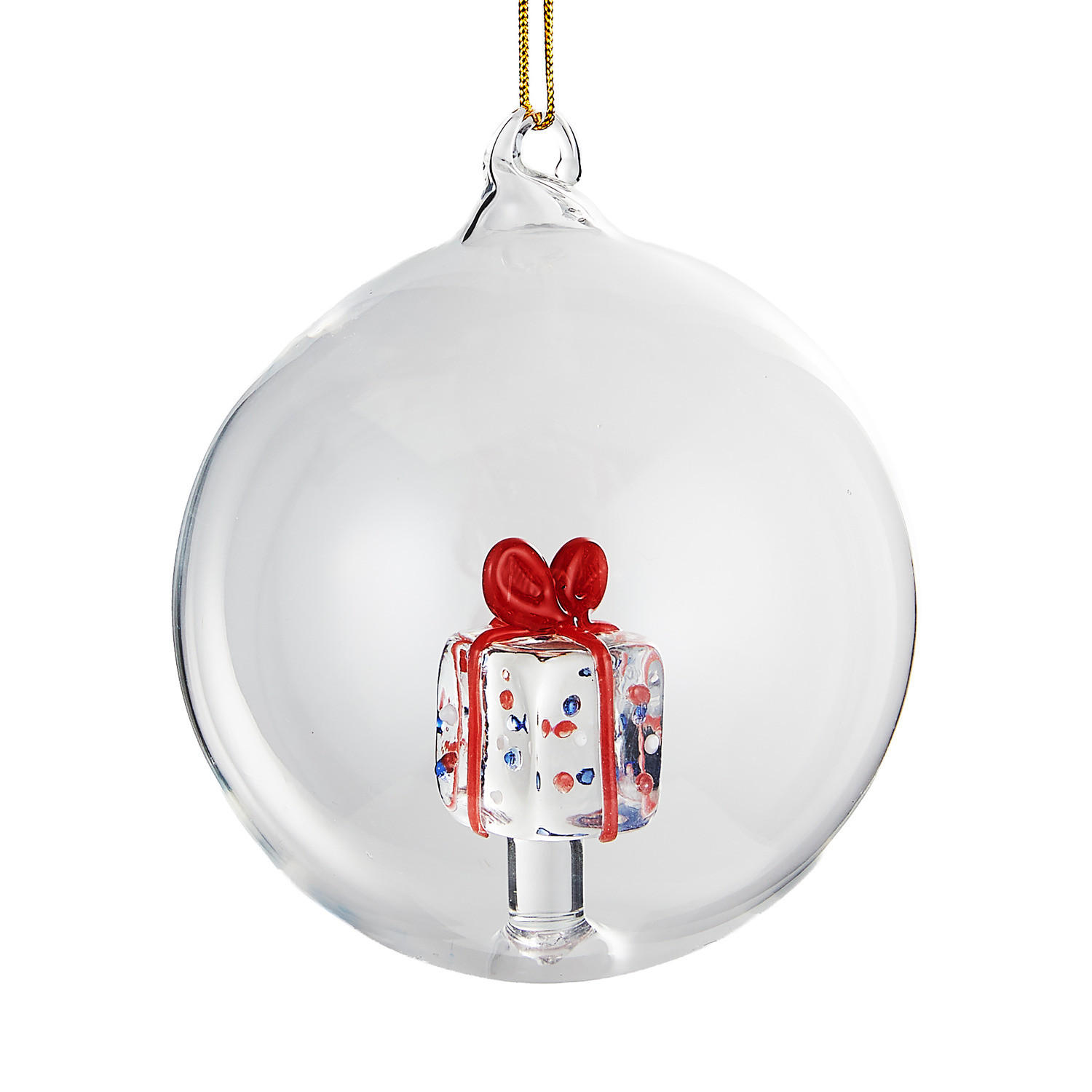 CHRISTBAUMKUGEL Hang On Geschenk - Transparent, Glas (8/8/9cm) - Butlers